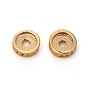 Brass Beads, Long-Lasting Plated, Matte Style, Flat Round