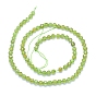 Natural Peridot Beads Strands, Faceted, Round