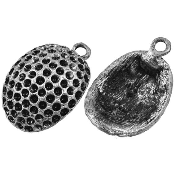 Half Round Alloy Pendant Rhinestone Settings, Cadmium Free & Lead Free