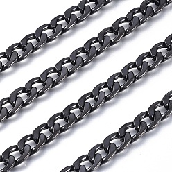 Placage ionique (ip) 304 chaînes à maillons cubains en acier inoxydable, grosses chaînes, non soudée, avec bobine