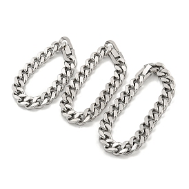 201 Stainless Steel Cuban Link Chain Bracelets for Women and Men