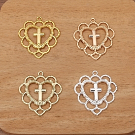 Подвески из сплава в форме полого сердца