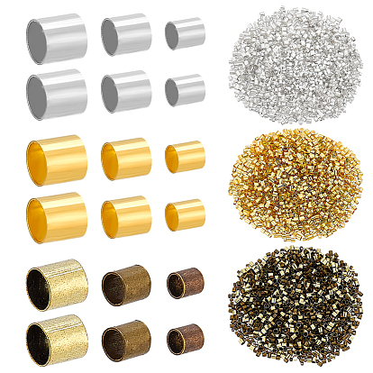 6900 шт. 9 стили латунные бусины, без кадмия и без свинца, трубка