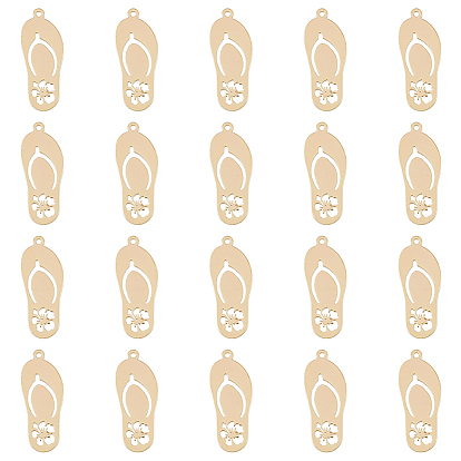 Латунные подвески, без никеля , тапочки с цветком