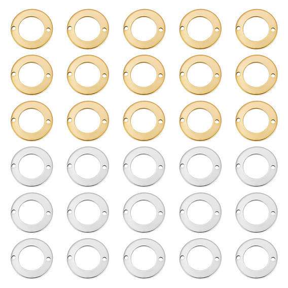 32шт 2 цвета 304 подвески из нержавеющей стали, кольцо