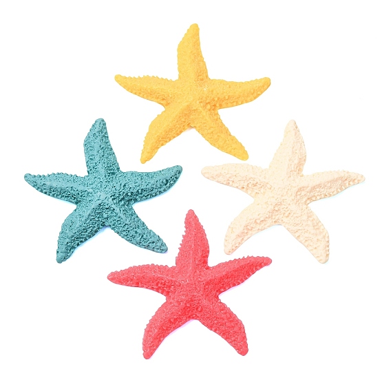 Cabochons en résine opaque, étoiles de mer