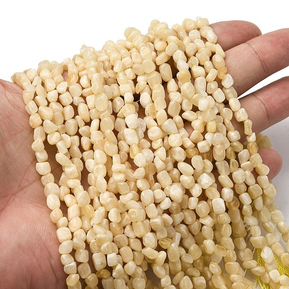 Природный Топаз нефрита бисер нитей, самородки