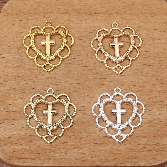 Подвески из сплава в форме полого сердца