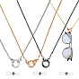 3Pcs 3 Colors Iron Eyeglass Chains, with Rubber Loops End