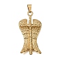 304 Stainless Steel Big Pendants, with 201 Stainless Steel Snap On Bails, Cross with Wing Charms