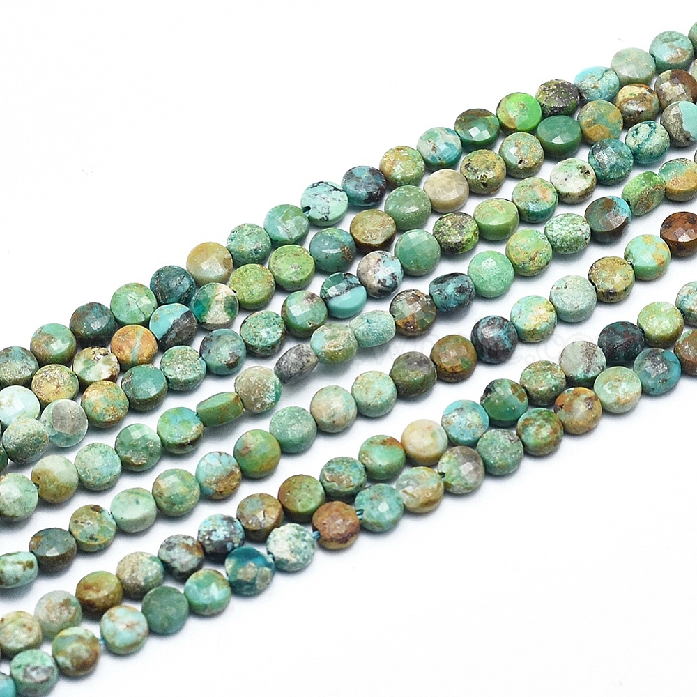 China Factory Natural HuBei Turquoise Beads Strands, Faceted, Flat ...