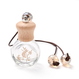 Empty Perfume Bottle Pendants, Aromatherapy Fragrance Essential Oil Diffuser Bottle, Car Hanging Decor