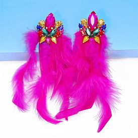 Богемные серьги с кисточками из перьев для женщин с художественным дизайном и шикарным стилем