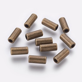 Abalorios de aleación de estilo tibetano, tubo, sin plomo y cadmio, 11.5x5 mm, agujero: 2.5 mm