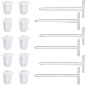 500 шт. экологически чистые пластиковые серьги-гвоздики, серьги настройки, с ушными гайками 500 шт.