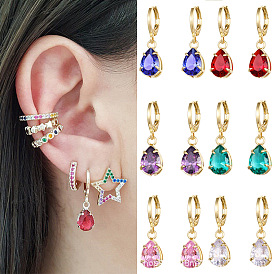 Boho Water Drop Earrings for Women - Trendy Ear Hooks with Dangling Drops