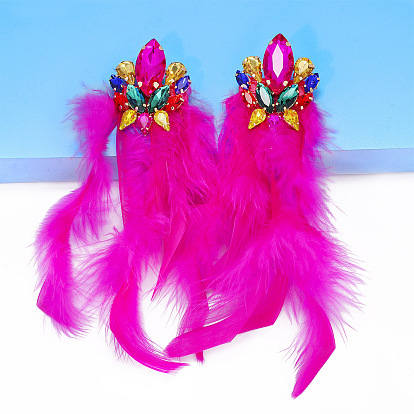 Bohemian Feather Tassel Earrings for Women with Artistic Design and Chic Style
