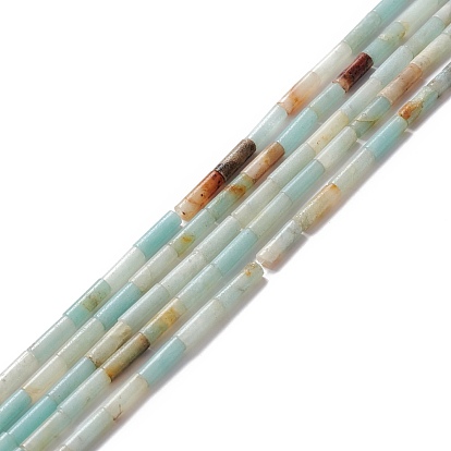 Brins de perles d'amazonite de fleurs naturelles, colonne