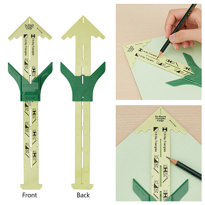 Gorgecraft Sliding Gauge Measuring Sewing Ruler Tool and Plastic 5-in-1 Sliding Gauge, for Sewing, Crafting, Marking Button Holes