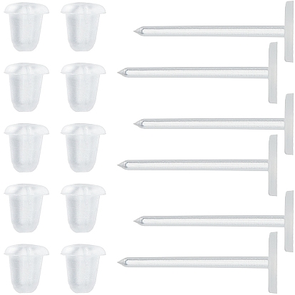 500 шт. экологически чистые пластиковые серьги-гвоздики, серьги настройки, с ушными гайками 500 шт.