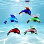 Handmade Lampwork Pendants, Dolphin Charms