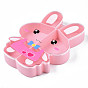 Polystyrene Plastic Bead Containers, Candy Treat Gift Box, with 6 Grids, Rabbit