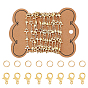 DIY Chain Necklaces Making Kits, Including 2m Brass Star Link Chains, 20Pcs Brass Jump Rings, 10Pcs Zinc Alloy Lobster Claw Clasps and 1Pc Cardboard Display Cards