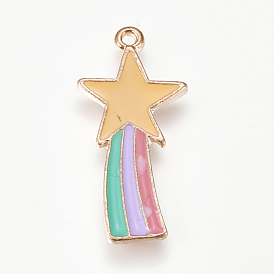 Alloy Enamel Pendants, Meteor