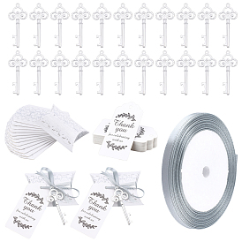 Аксессуары для свадебной упаковки своими руками, в том числе коробки для конфет с бумажными подушками, подарочные бирки, подвески из сплава и атласная лента