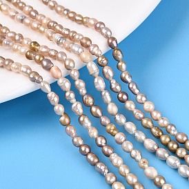 Natural Cultured Freshwater Pearl Beads Strands, Rice