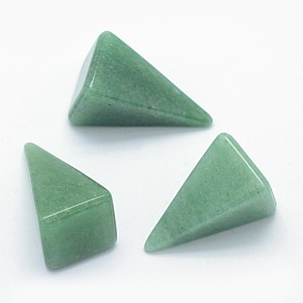 Natural Green Aventurine Beads, Cone, Undrilled/No Hole Beads