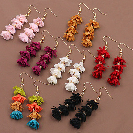 End Jewelry Slim Color Flower Earrings Girls All-Match Earrings