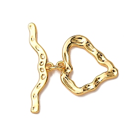 Латуни Переключить застежками, без никеля , стойки покрытие, чеканное текстурированное сердце