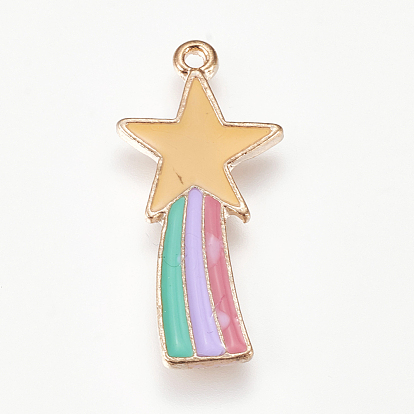 Alloy Enamel Pendants, Meteor