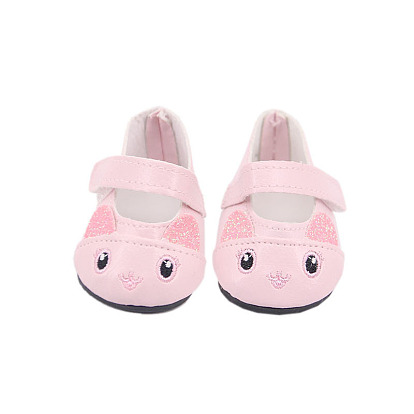 Fábrica de China Zapatos de muñeca de imitación de cuero de gato, con de velcro, para 18 "accesorios de muñecas american girl mm a granel en línea - PandaWhole.com