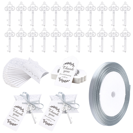 Аксессуары для свадебной упаковки своими руками, в том числе коробки для конфет с бумажными подушками, подарочные бирки, подвески из сплава и атласная лента