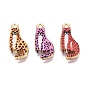 Printed Alloy Pendants, Rack Plating, Cat Shape Charms, Cadmium Free & Nickel Free & Lead Free, Golden