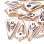Electroplate Spiral Shell Pendants, with Iron Findings, Light Gold