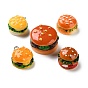 Непрозрачные подвески смолы, имитация еды, гамбургер очарование, с железным штифтом