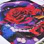 DIY Rose/Butterfly Pattern 5D Diamond Painting Full Drill Kits, including 1 Sheet Canvas Painting Cloth, 21 Bags Resin Rhinestones, 1Pc Diamond Sticky Pen, 1Pc Tray Plate and 1Pc Glue Clay