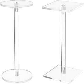 2Sets 2 Style Square Transparent Acrylic Display