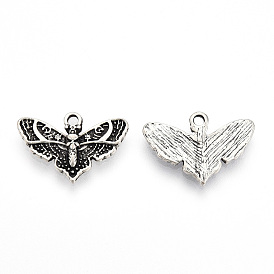 Tibetan Style Alloy Pendants, Cadmium Free & Lead Free, Butterfly Charms