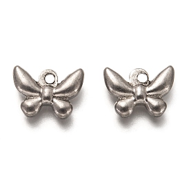 304 charmes en acier inoxydable, papillon