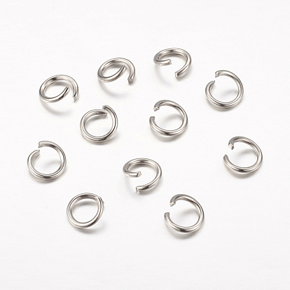 Iron Jump Rings, Open, Platinum Color