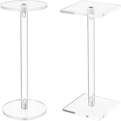 2Sets 2 Style Square Transparent Acrylic Display
