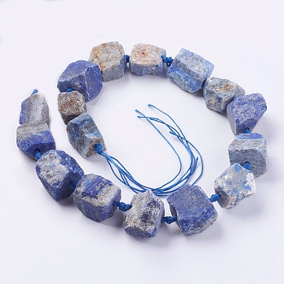 Natural Lapis Lazuli Beads Strands, Nuggets, 18~35x15~26x9~21mm, Hole: 1mm