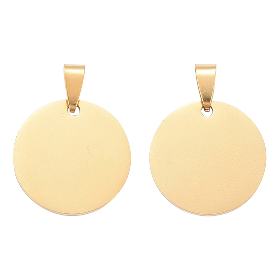 304 подвески из нержавеющей стали, зеркальная полировка, плоский круглый шарм, штамповка пустой метки