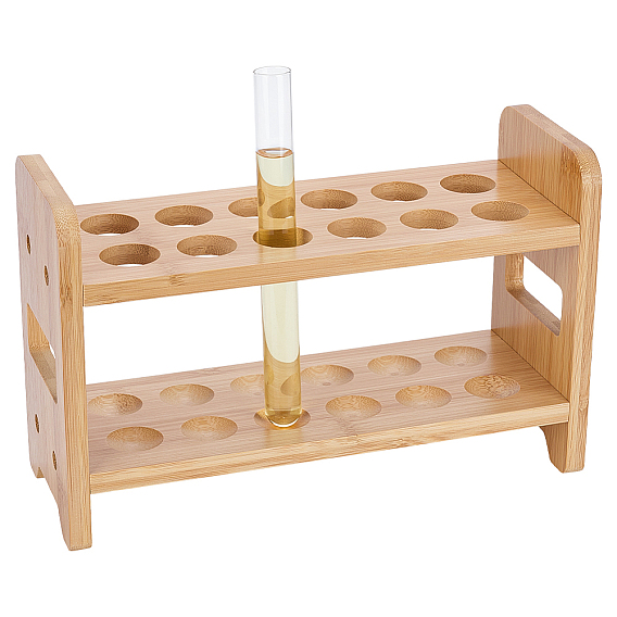 2шт. многофункциональные бамбуковые цилиндрические стеллажи для демонстрации экспонатов, с железным винтом, лабораторные принадлежности, прямоугольные