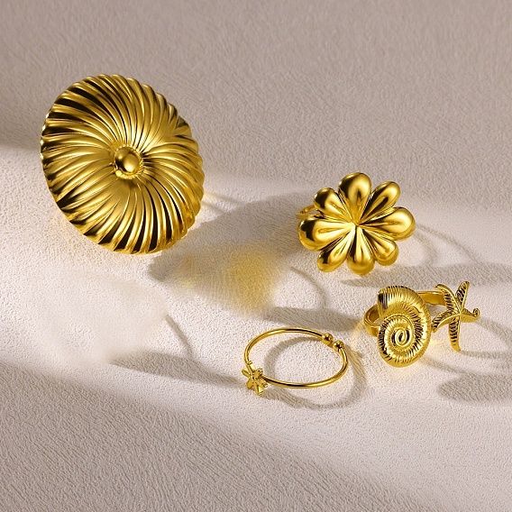 304 открытая манжета из нержавеющей стали для женщин, реальный 18 k позолоченный