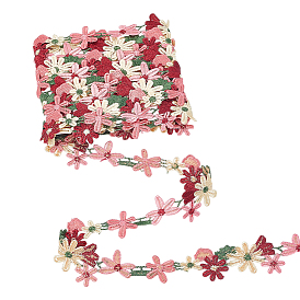 5 ярдов полиэстеровой кружевной отделкой с вышивкой, отделка цветочным кружевом, для пошива одежды из ткани аксессуары